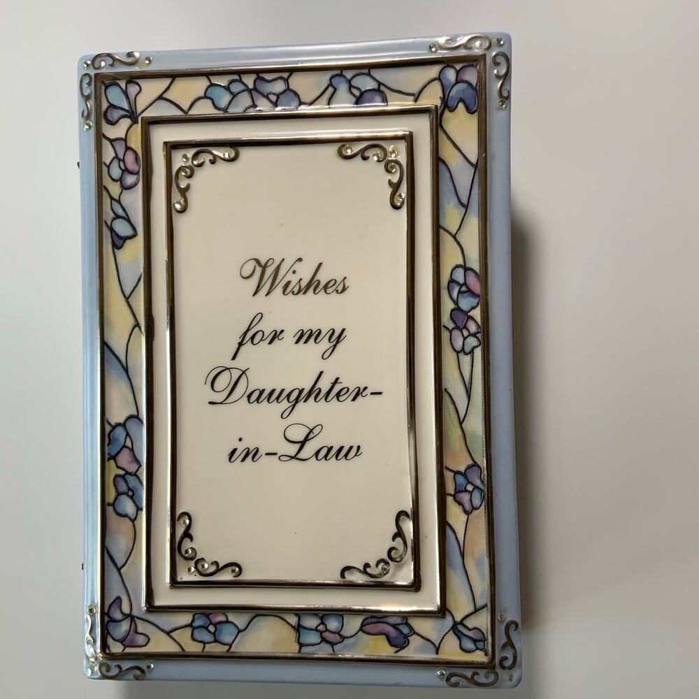 Ardleigh Elliott "Wishes For my Daughter in-Law" Heirloom Porcelain Musical Book